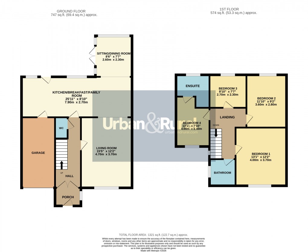 Floorplan for Ampthill, Bedfordshire