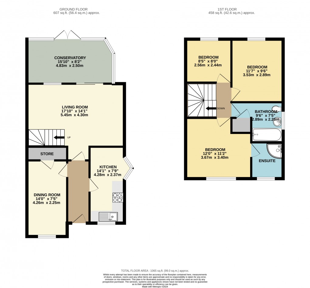 Floorplan for Oldbrook, Milton Keynes, Buckinghamshire