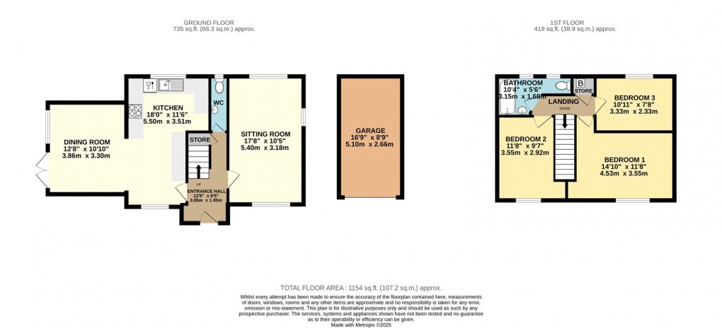 Floorplan for Great Linford, Milton Keynes, Buckinghamshire