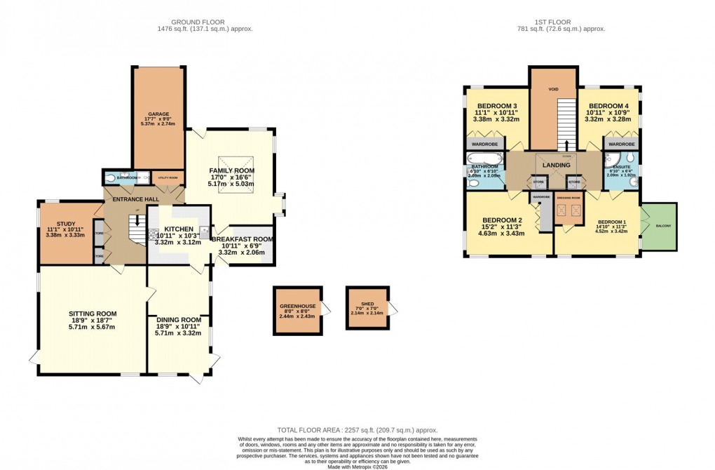 Floorplan for Marsh Drive, Great Linford, Milton Keynes