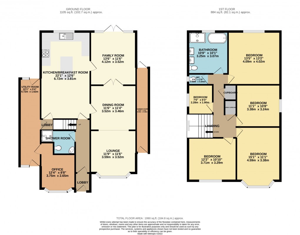 Floorplan for Luton, Bedfordshire