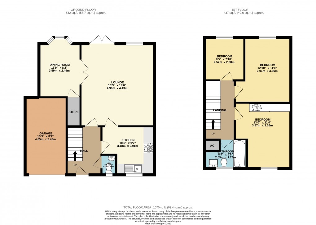 Floorplan for Luton, Bedfordshire