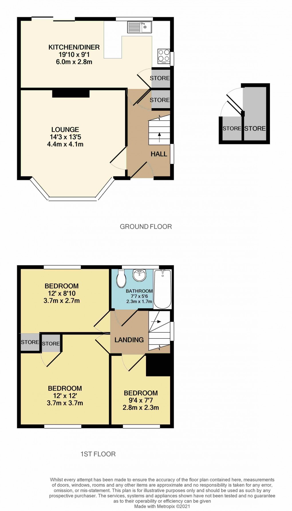 Floorplan for Luton, Bedfordshire