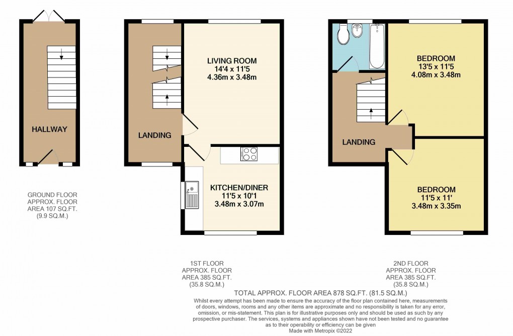 Floorplan for Luton, Bedfordshire