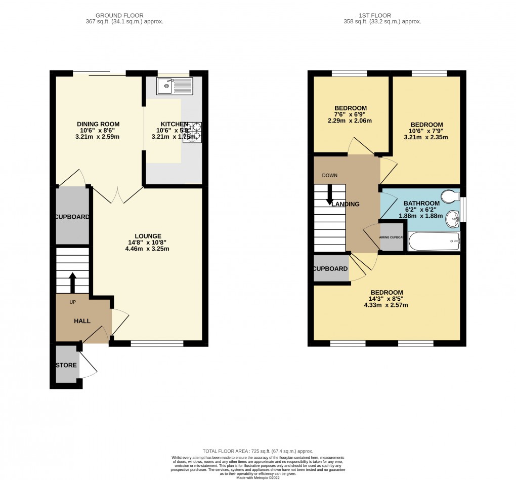 Floorplan for Luton, Bedfordshire