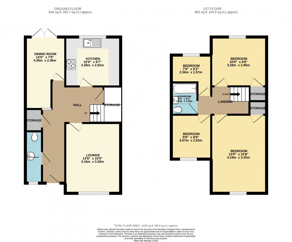 Floorplan for Luton, Bedfordshire