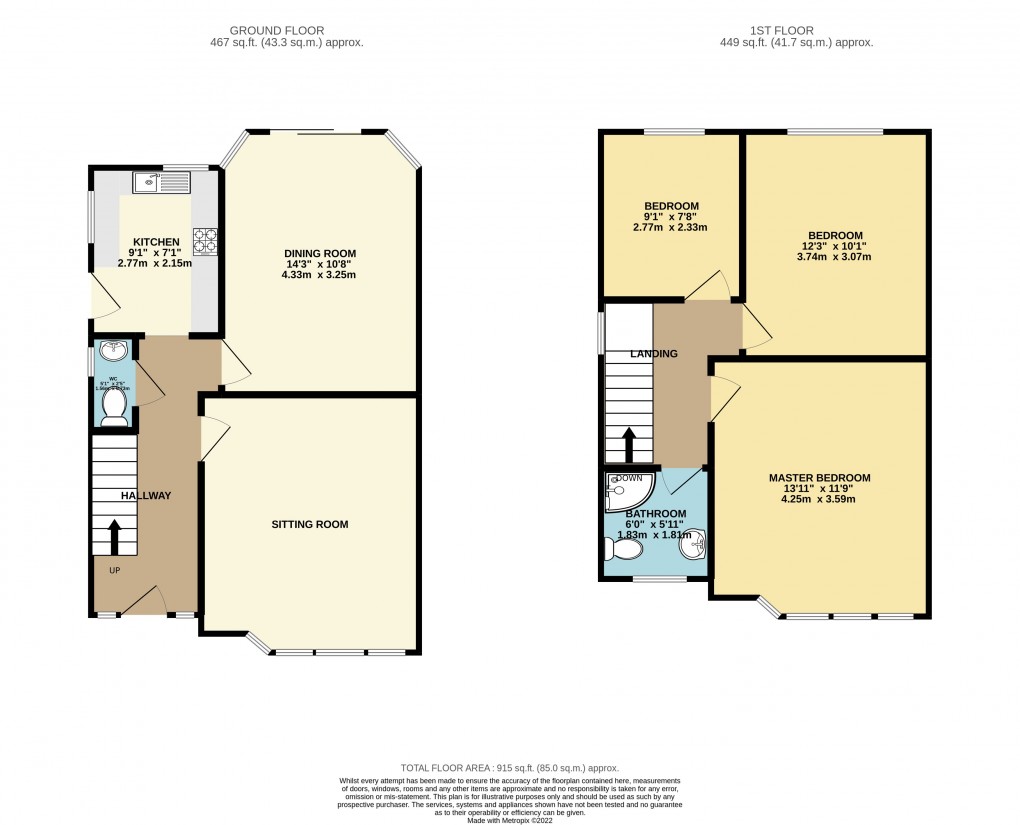 Floorplan for Luton, Bedfordshire