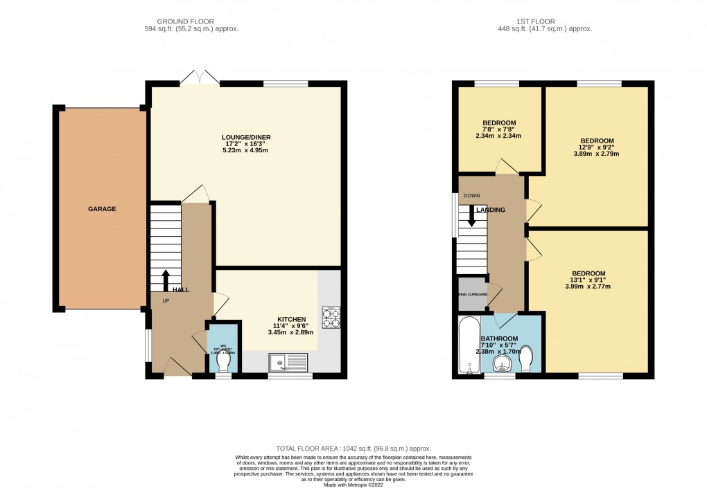 Floorplan for Luton, Bedfordshire