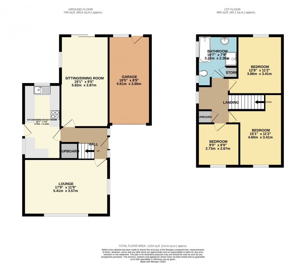 Floorplan for Luton, Bedfordshire