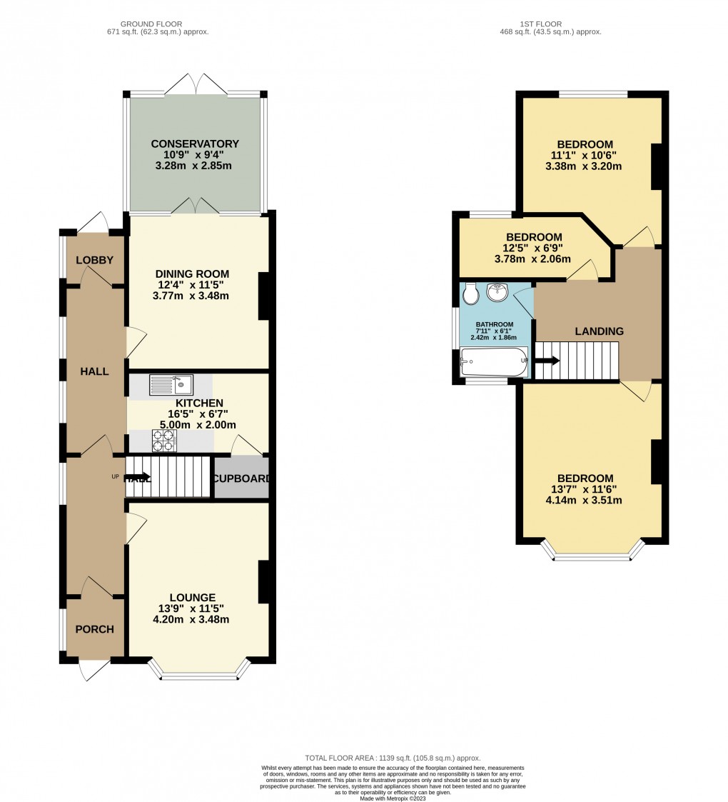 Floorplan for Luton, Bedfordshire