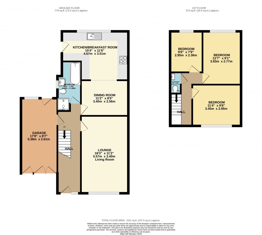 Floorplan for Luton, Bedfordshire