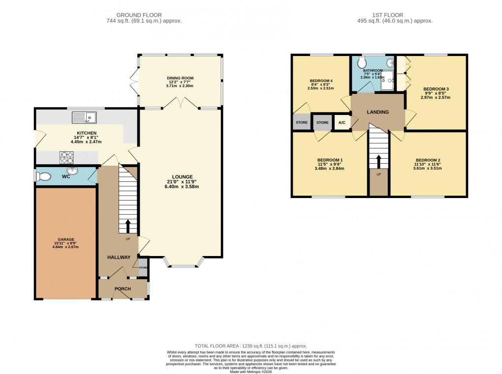 Floorplan for Luton, Bedfordshire