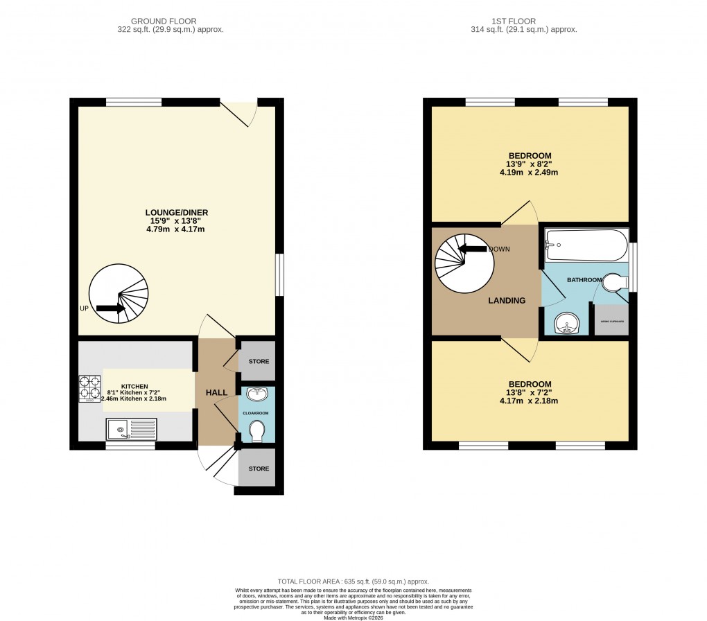 Floorplan for Luton, Bedfordshire