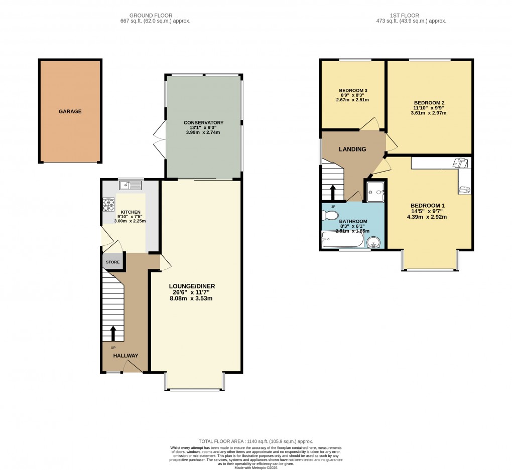 Floorplan for Luton, Bedfordshire