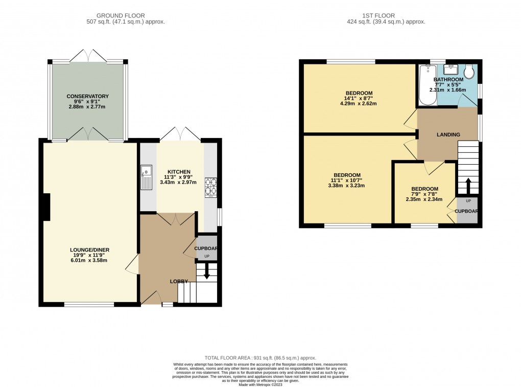 Floorplan for Luton, Bedfordshire