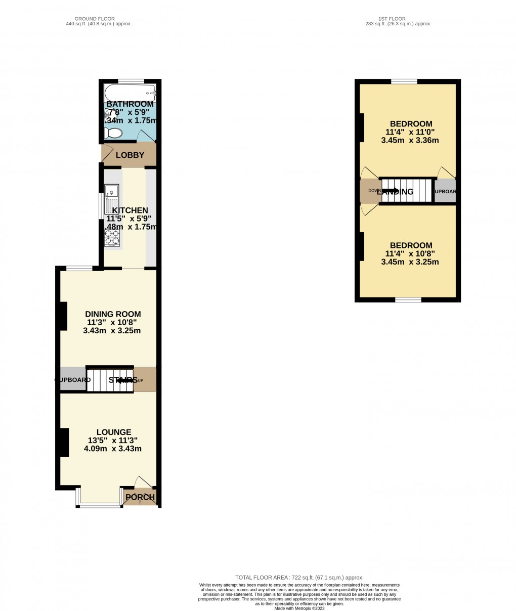 Floorplan for Luton, Bedfordshire