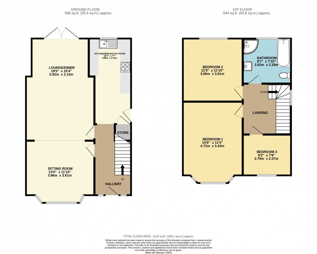 Floorplan for Luton, Bedfordshire