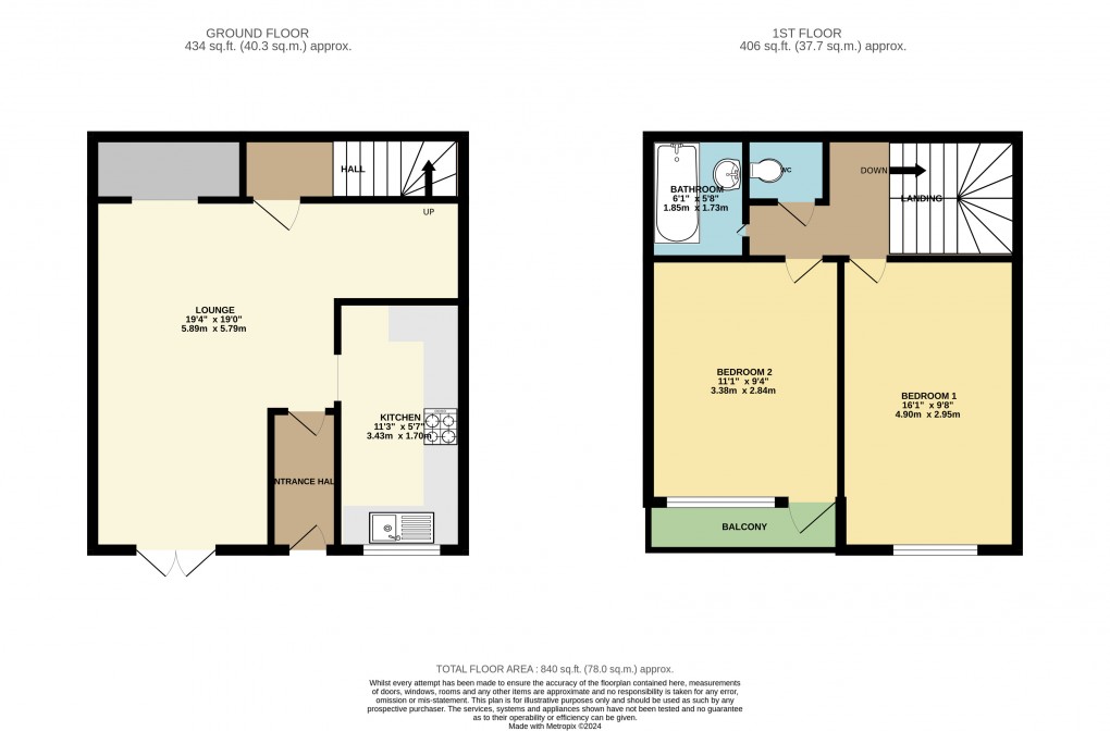 Floorplan for Luton, Bedfordshire