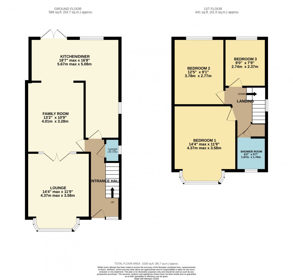 Floorplan for Luton, Bedfordshire