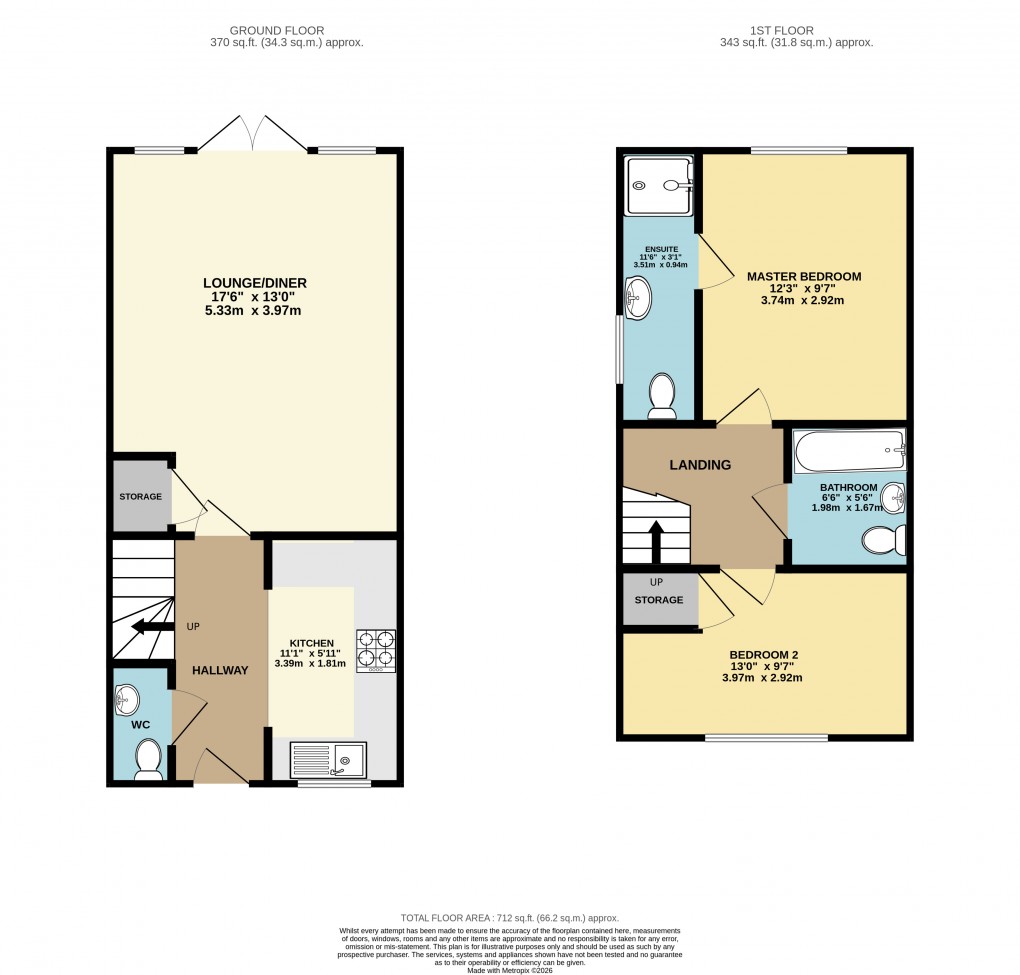 Floorplan for Luton, Bedfordshire