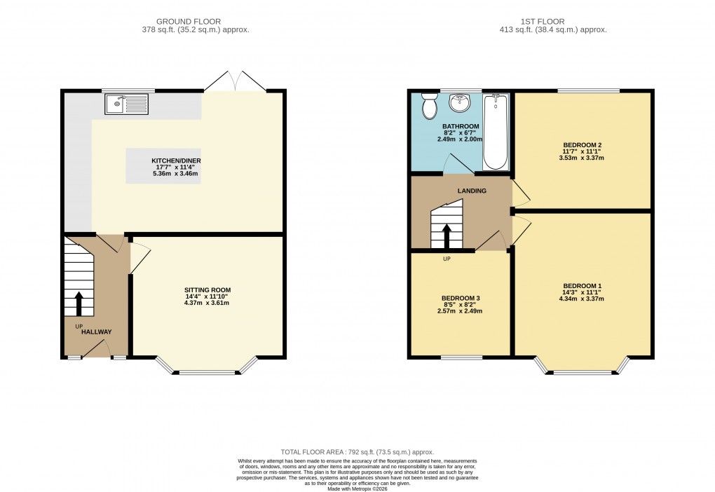 Floorplan for Luton, Bedfordshire