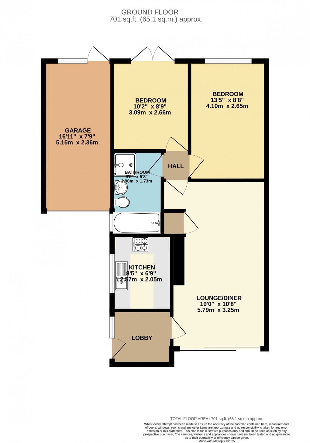 Floorplan for Luton, Bedfordshire
