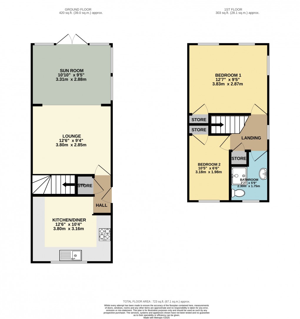 Floorplan for Luton, Bedfordshire