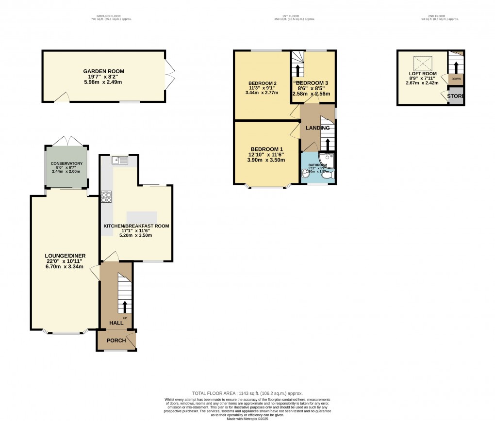 Floorplan for Luton, Bedfordshire