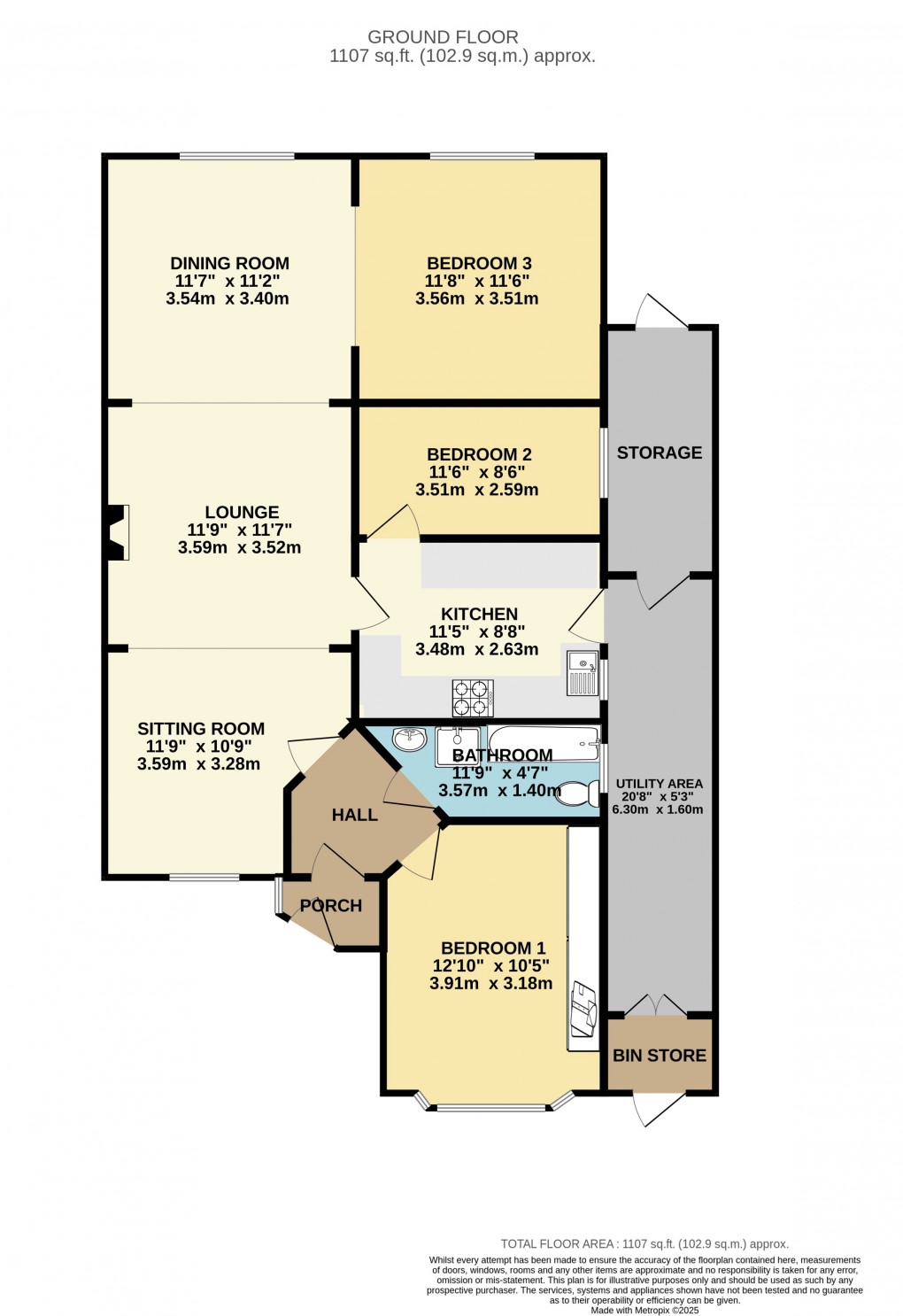 Floorplan for Luton, Bedfordshire