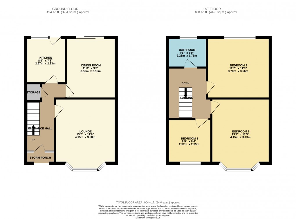 Floorplan for Luton, Bedfordshire