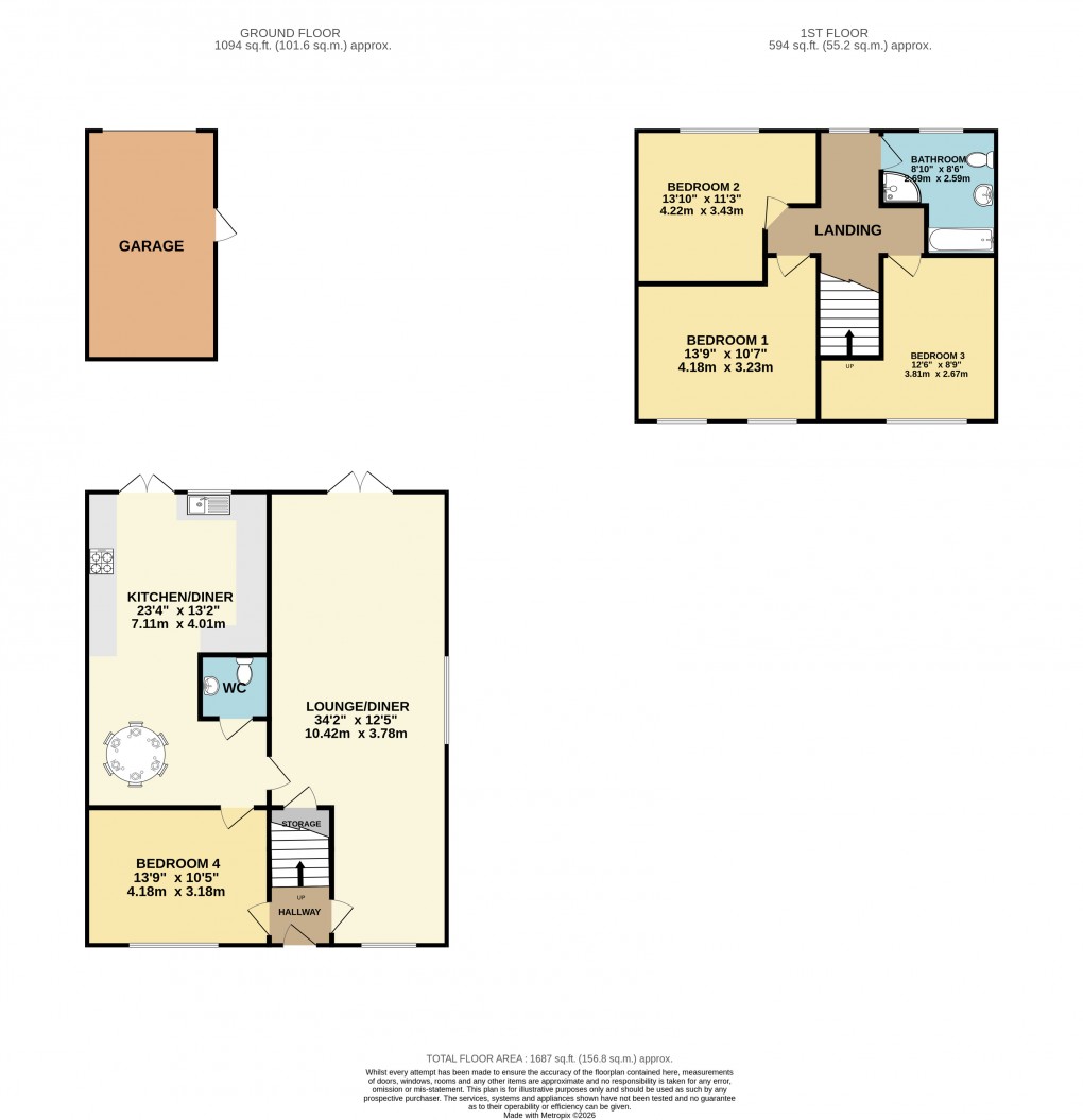 Floorplan for Luton, Bedfordshire