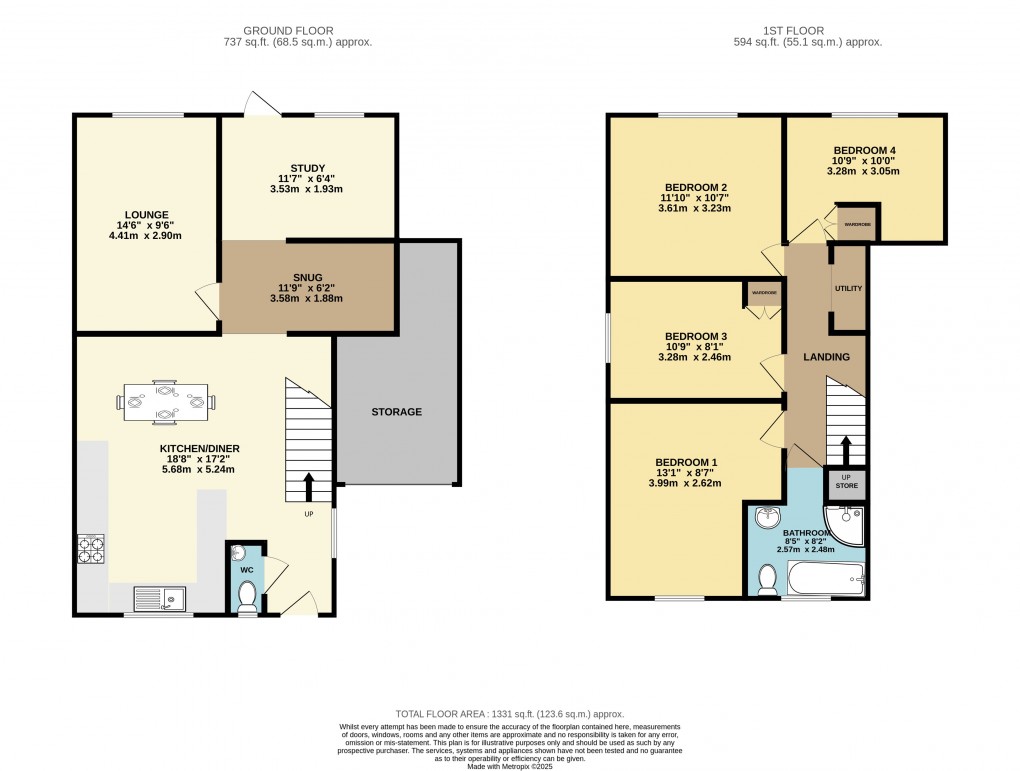 Floorplan for Luton, Bedfordshire