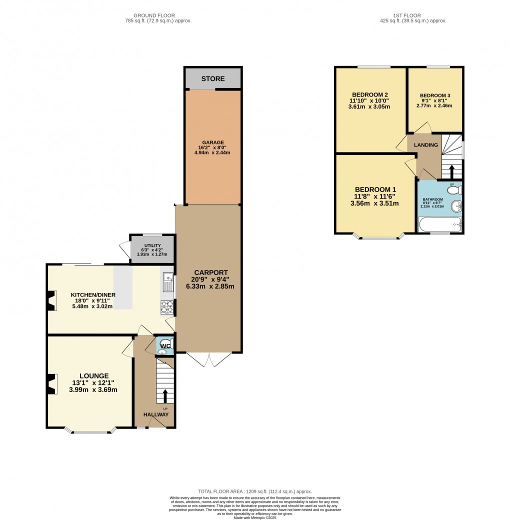 Floorplan for Luton, Bedfordshire