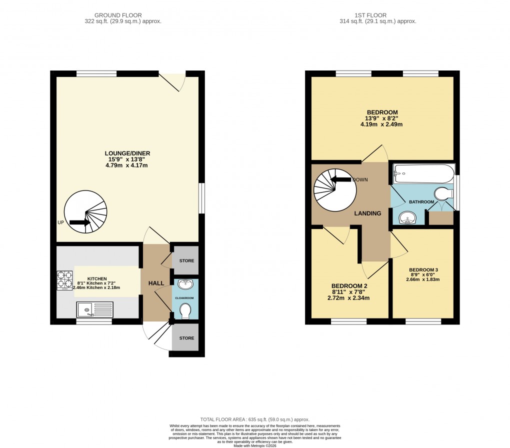 Floorplan for Luton, Bedfordshire