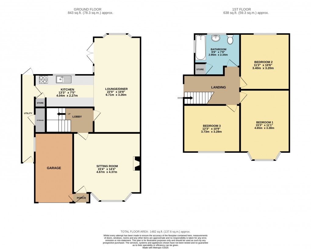 Floorplan for Luton, Bedfordshire