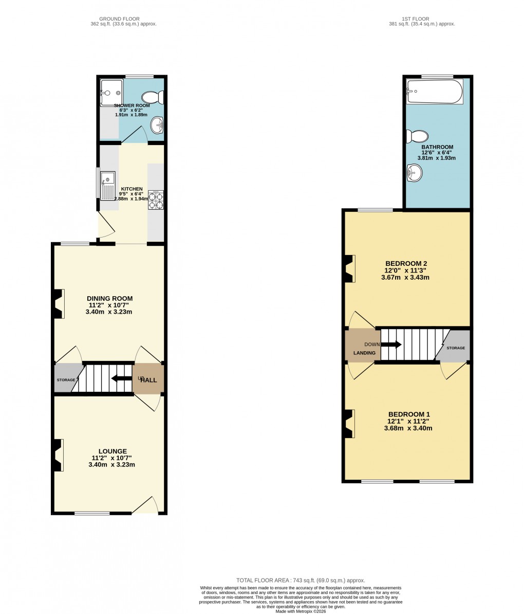 Floorplan for Luton, Bedfordshire