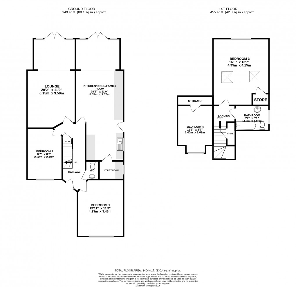Floorplan for Luton, Bedfordshire