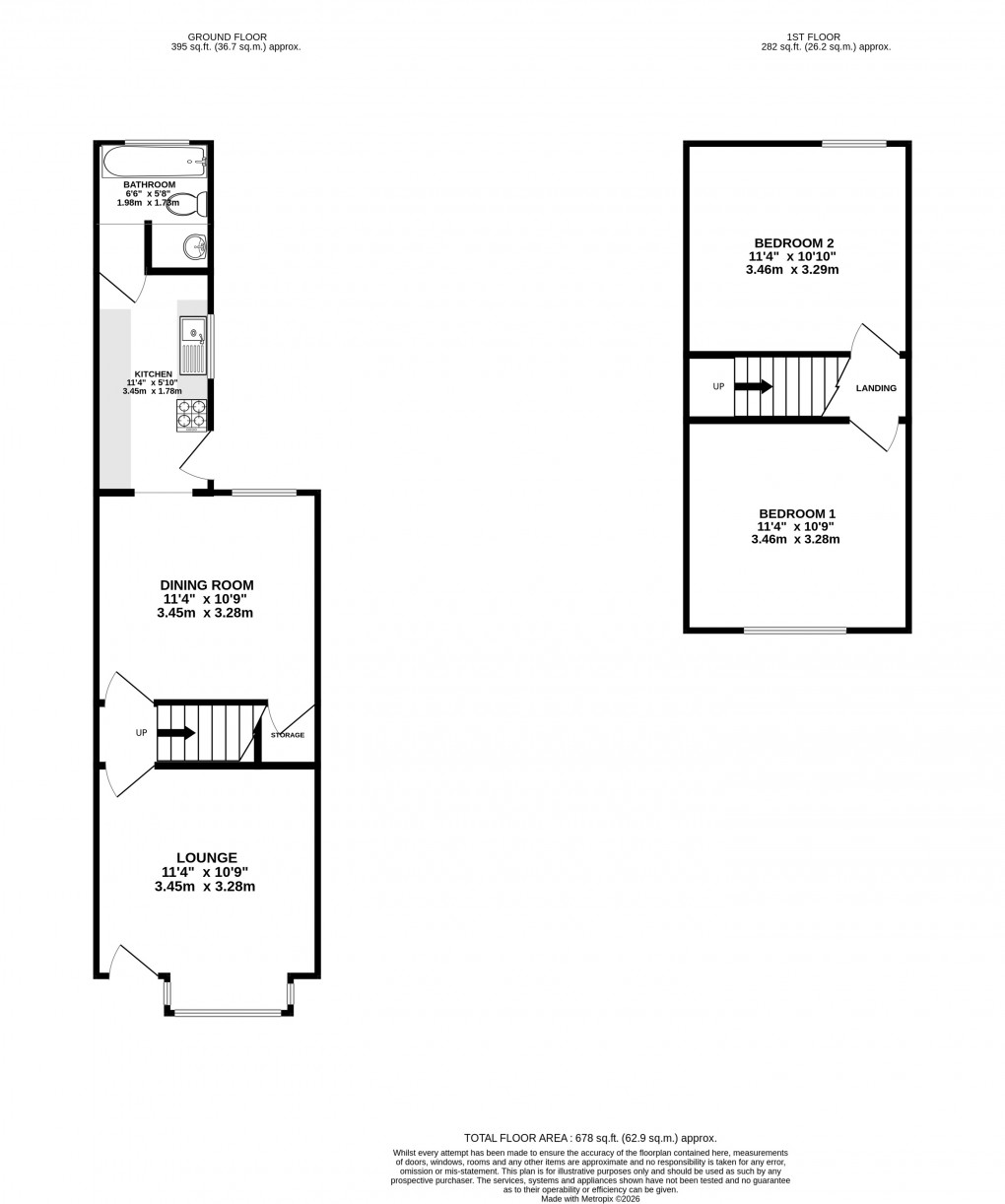 Floorplan for Luton, Bedfordshire