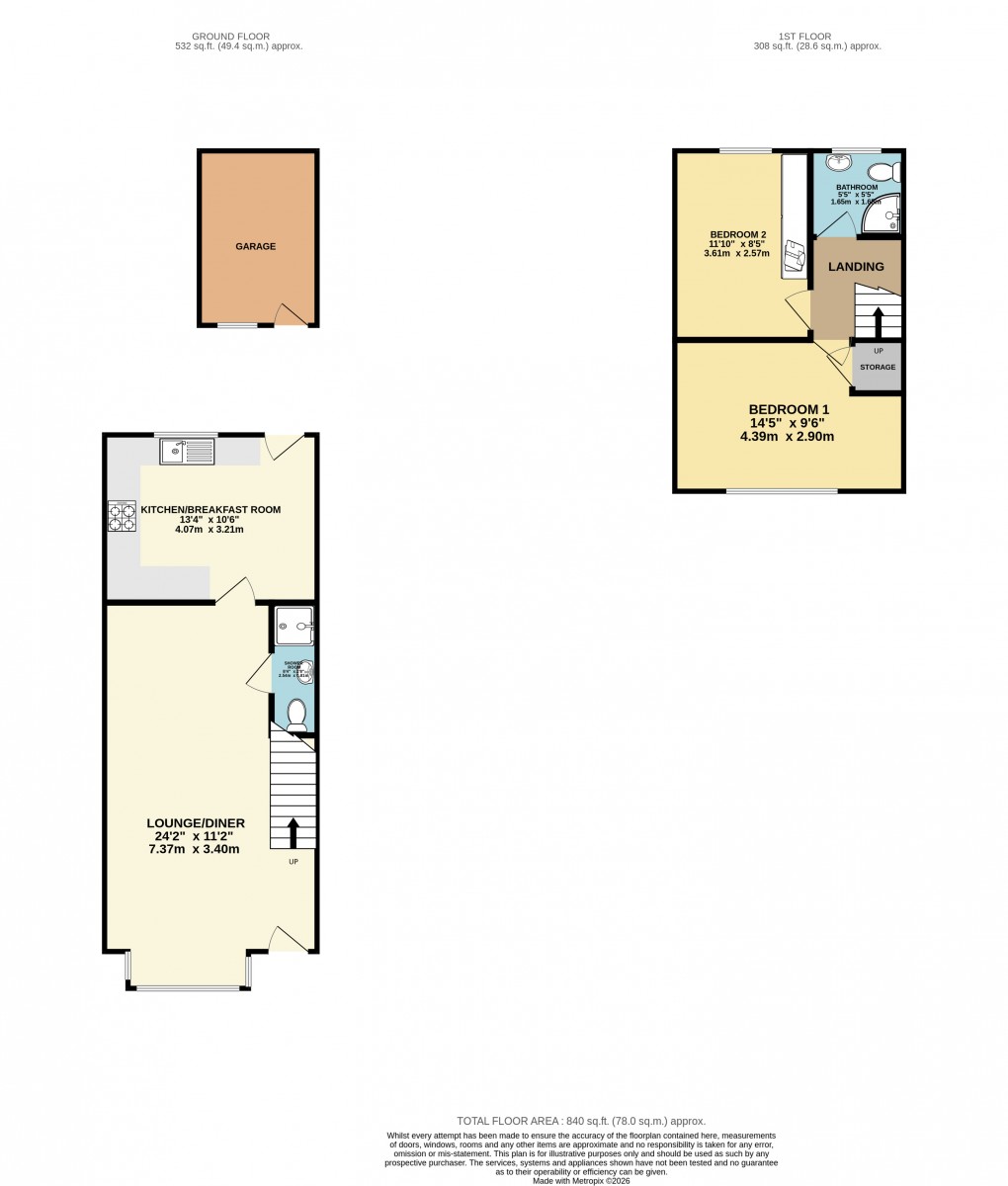 Floorplan for Luton, Bedfordshire