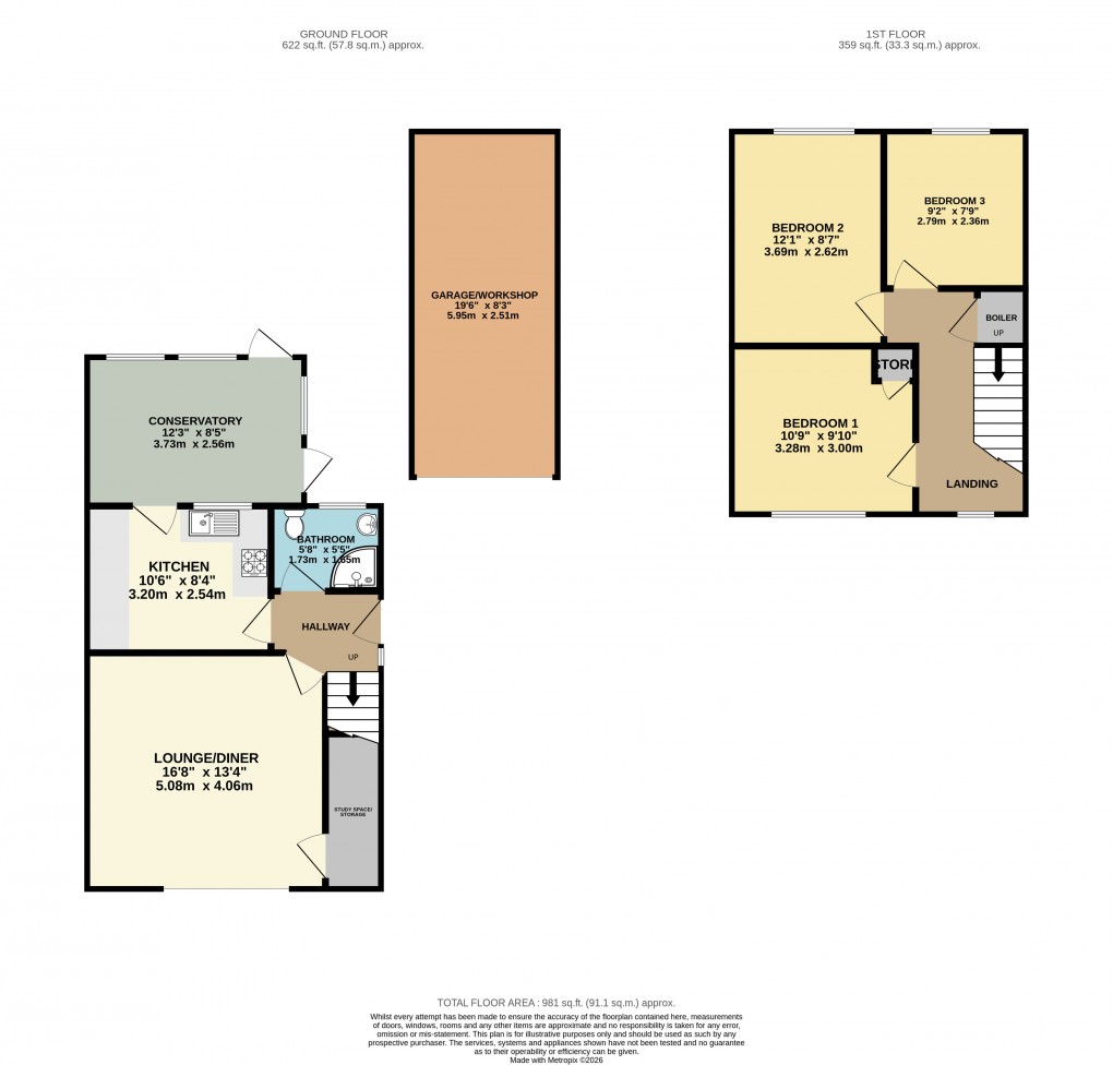 Floorplan for Luton, Bedfordshire