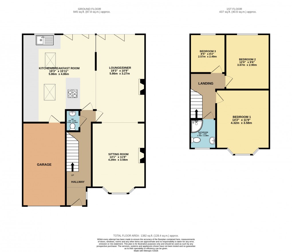 Floorplan for Luton, Bedfordshire