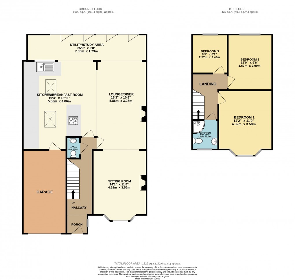 Floorplan for Luton, Bedfordshire