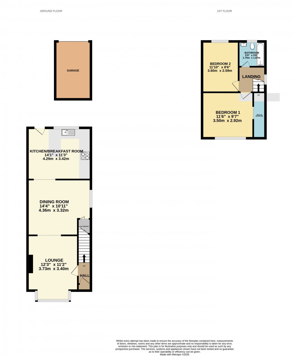 Floorplan for Luton, Bedfordshire
