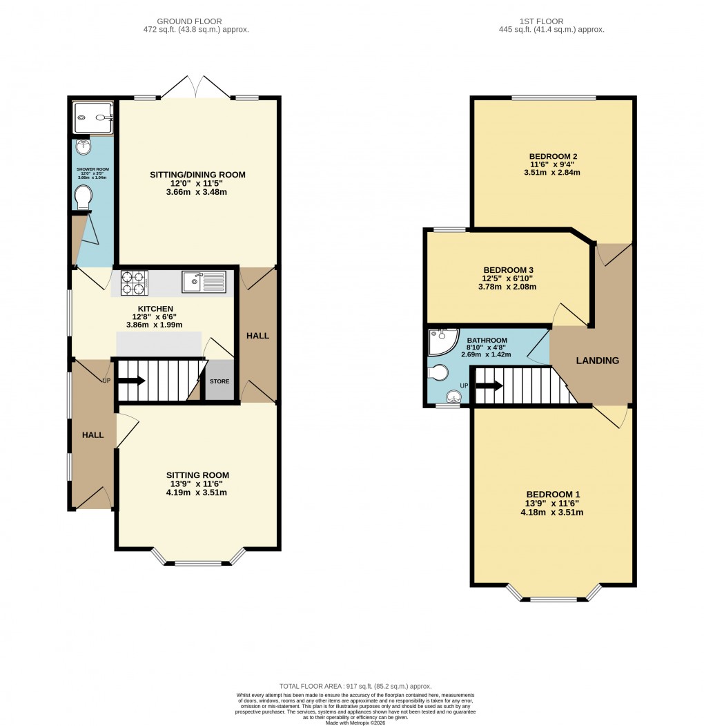 Floorplan for Luton, Bedfordshire