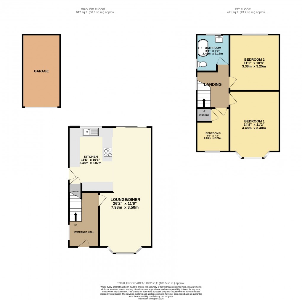 Floorplan for Luton, Bedfordshire