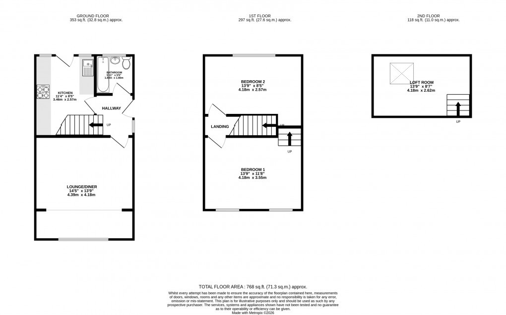 Floorplan for Luton, Bedfordshire