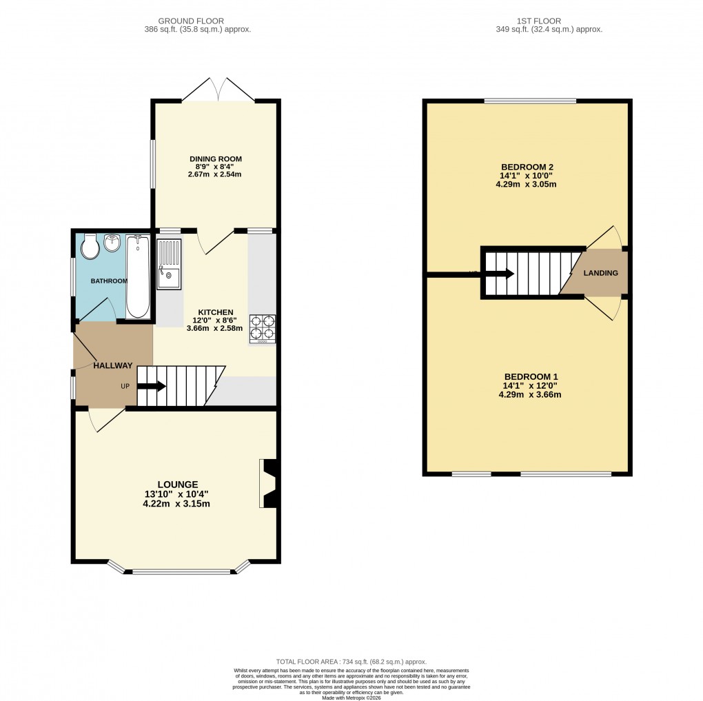 Floorplan for Luton, Bedfordshire