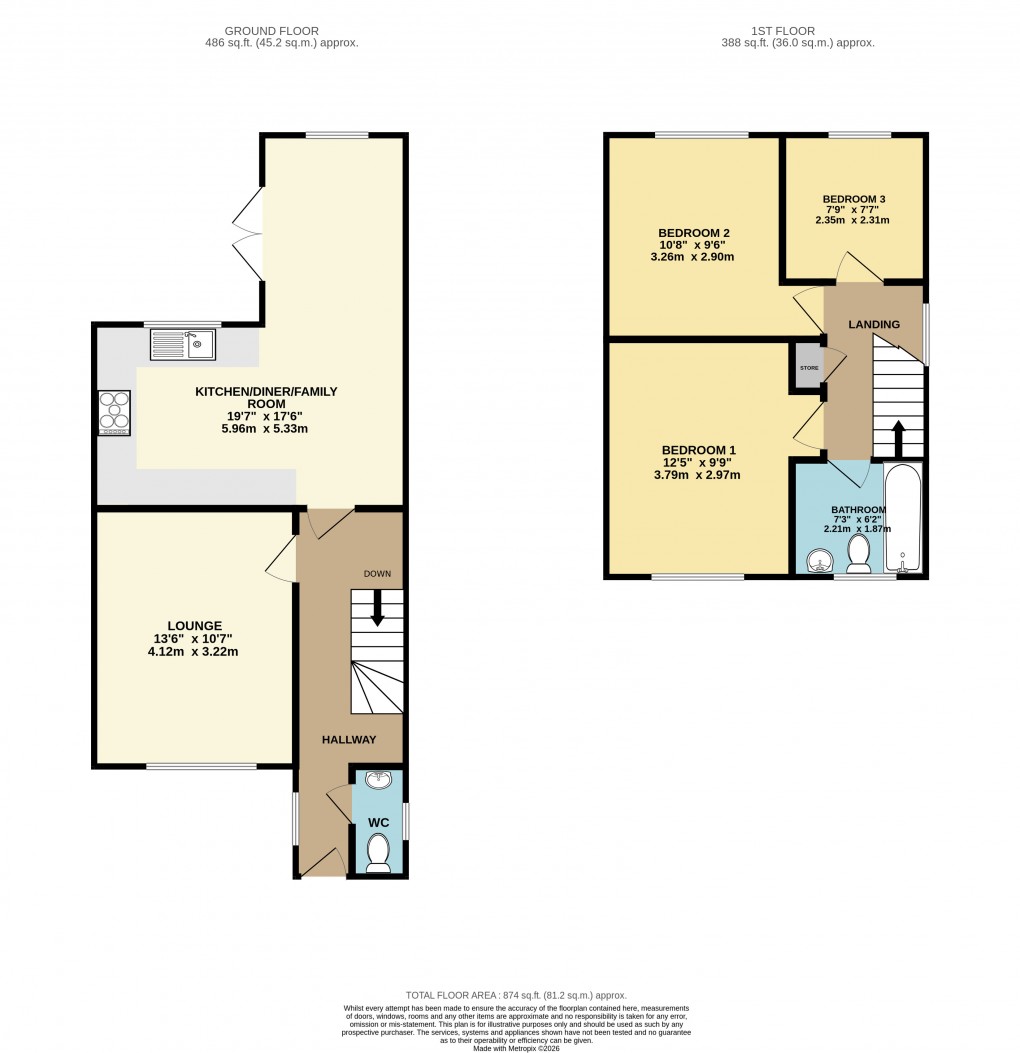 Floorplan for Luton, Bedfordshire