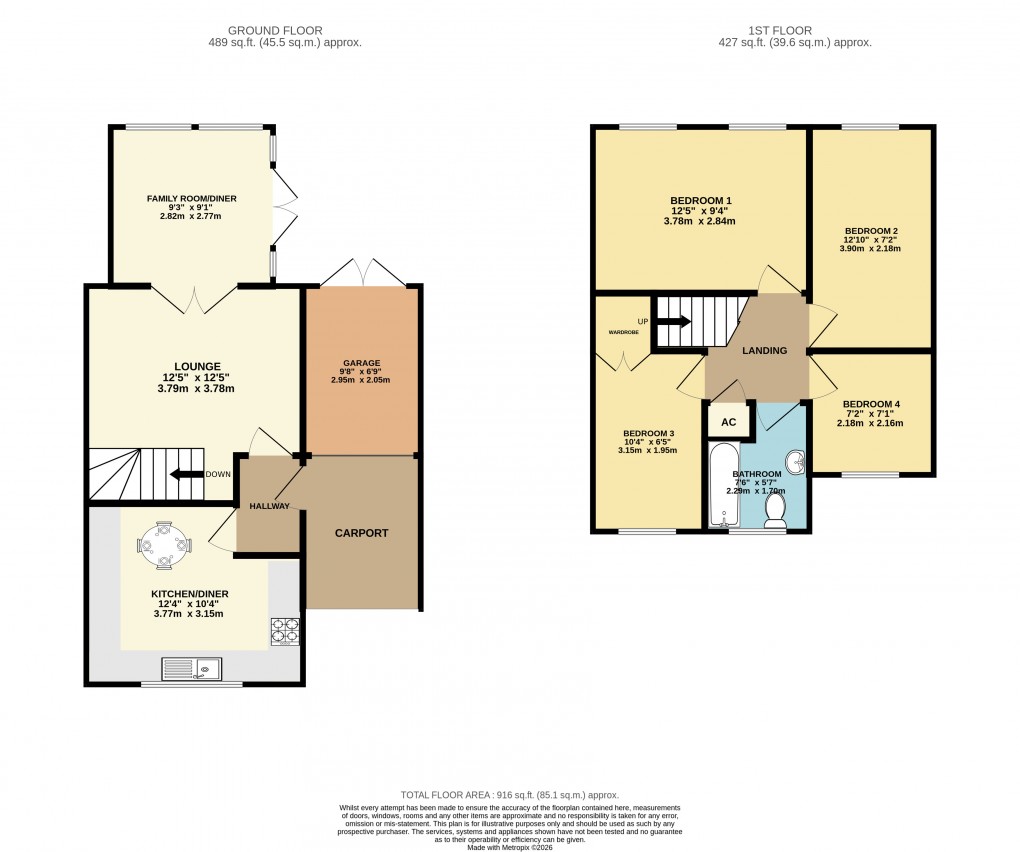 Floorplan for Luton, Bedfordshire