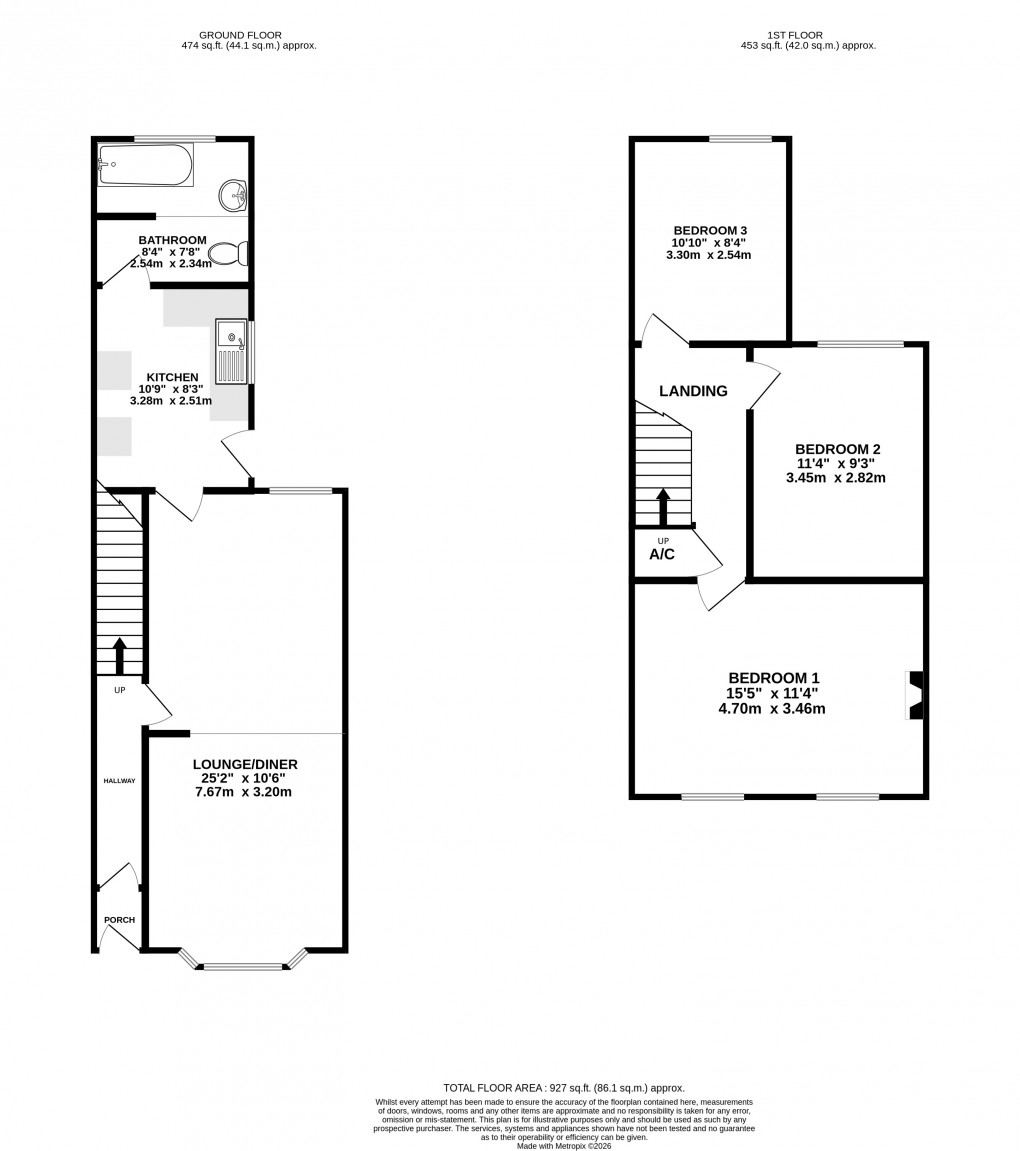 Floorplan for Luton, Bedfordshire